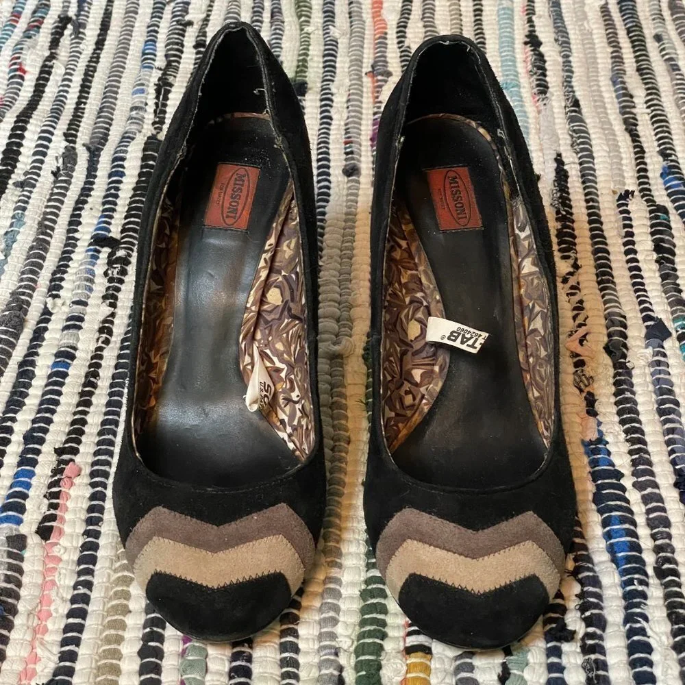Missoni For Target Suede Chevron Pumps in Black - Picture 2 of 10